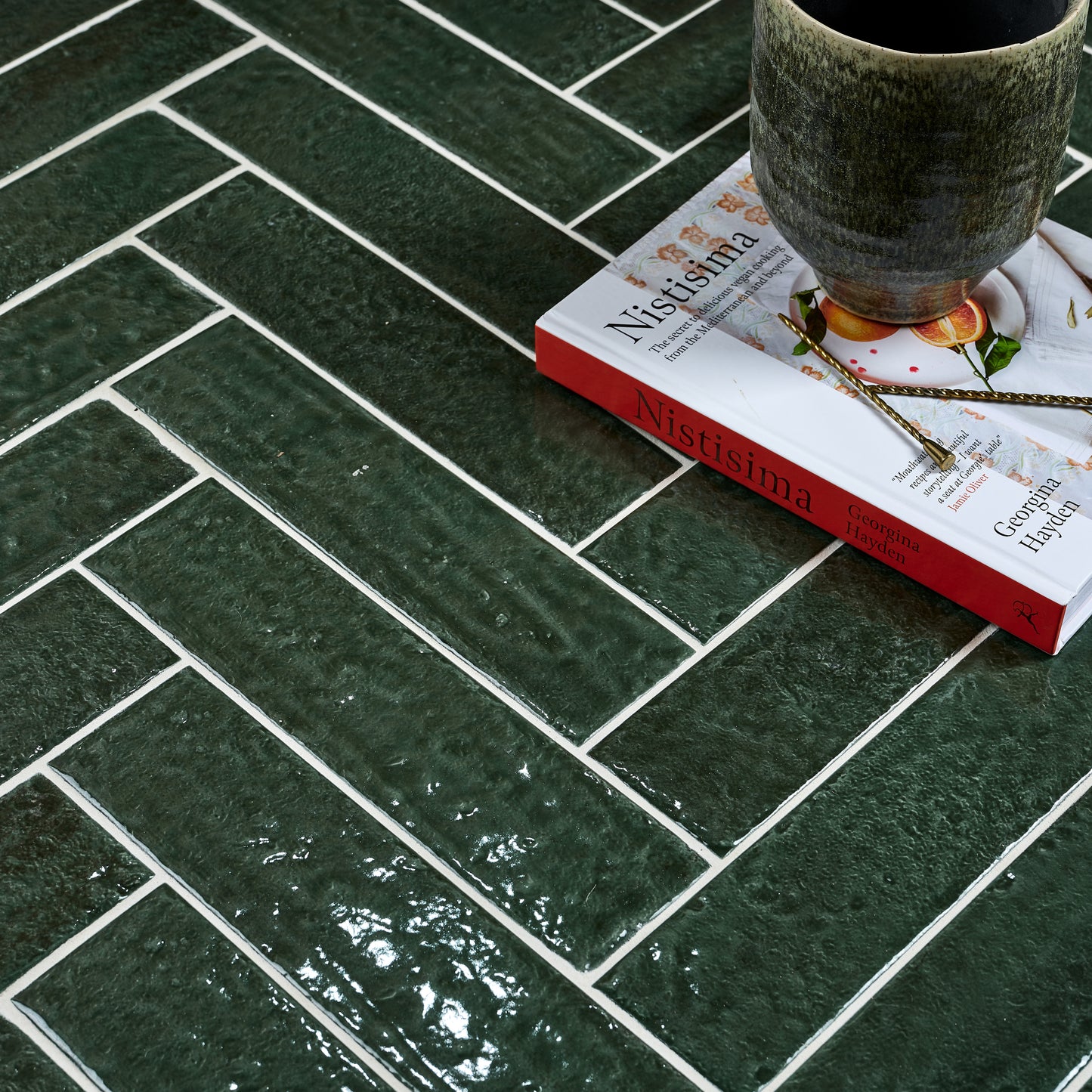 Marlborough Porcelain - Parquet - Forest Green Gloss