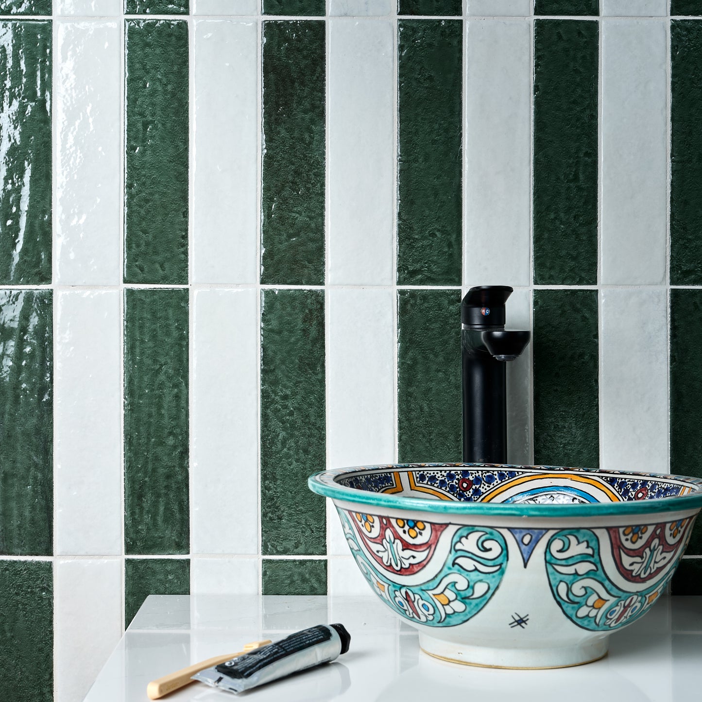 Marlborough Porcelain - Parquet - Forest Green Gloss