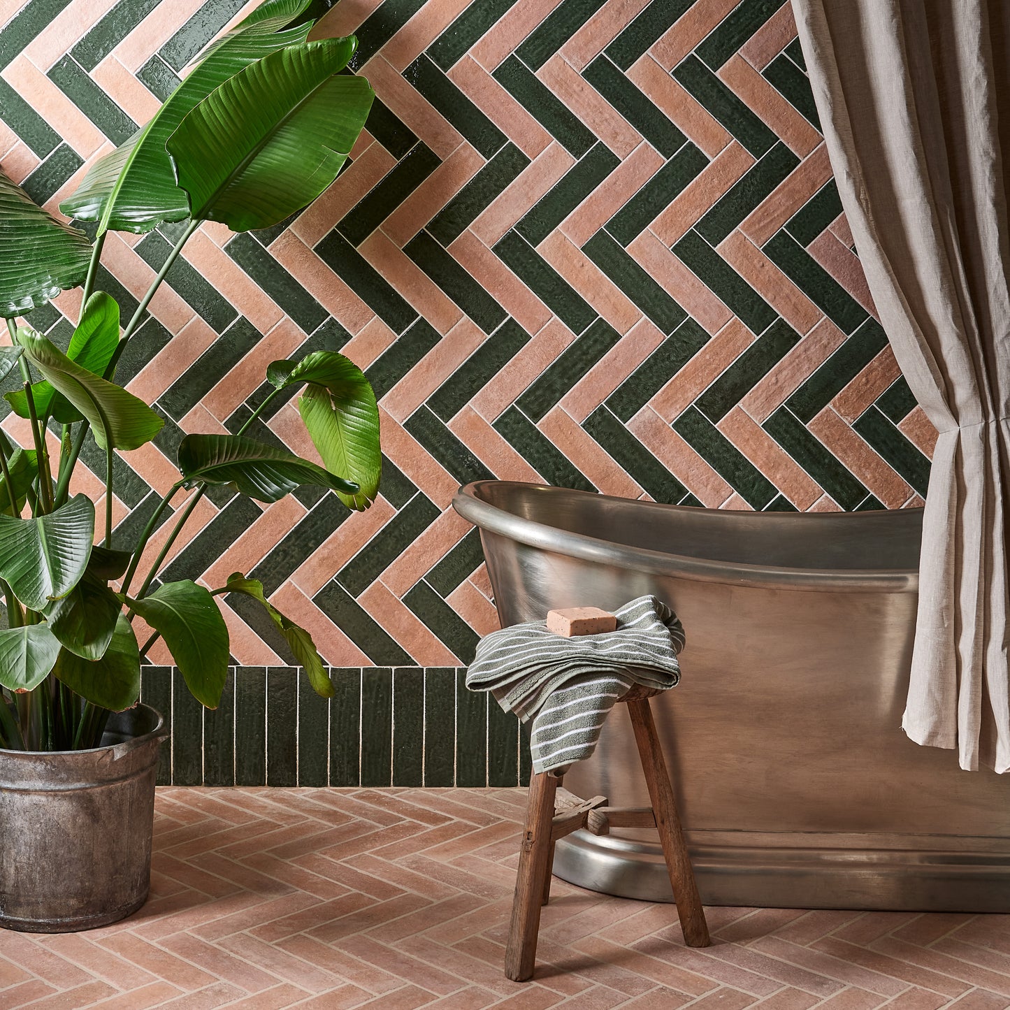 Marlborough Porcelain - Parquet - Forest Green Gloss