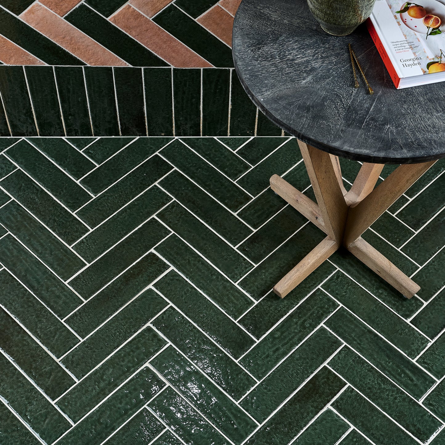 Marlborough Porcelain - Parquet - Forest Green Gloss
