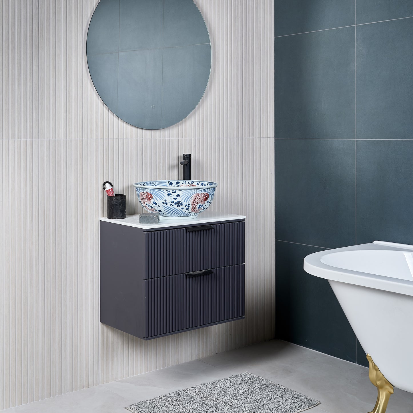 Stucco - Textured Blue