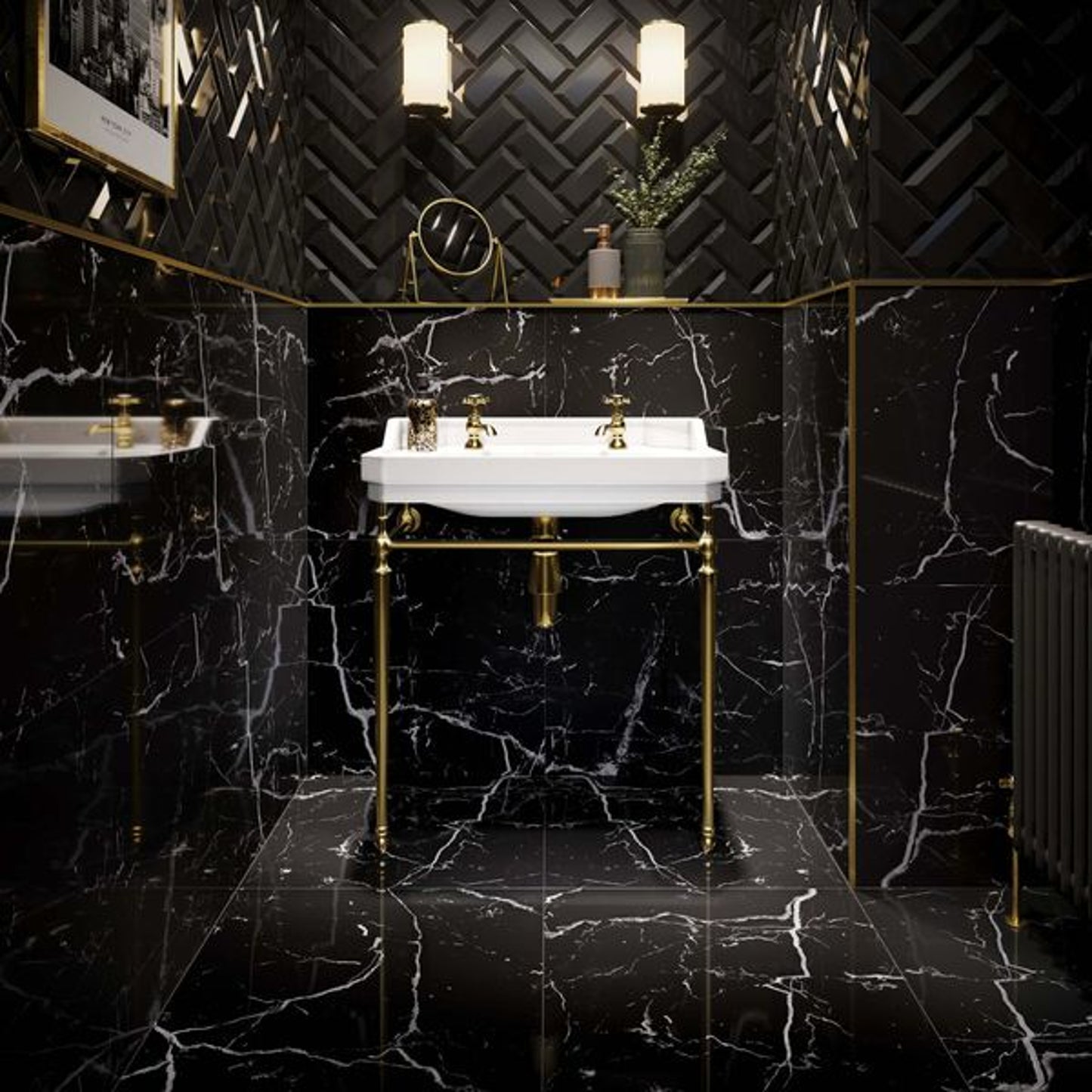 Genova Polished Black Marble