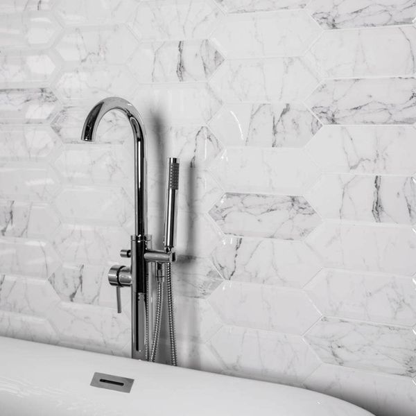 Pickett Bevelled Tiles - Carrara Marble