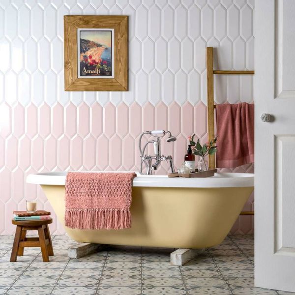 Pickett Bevelled Tiles - Petal Pink