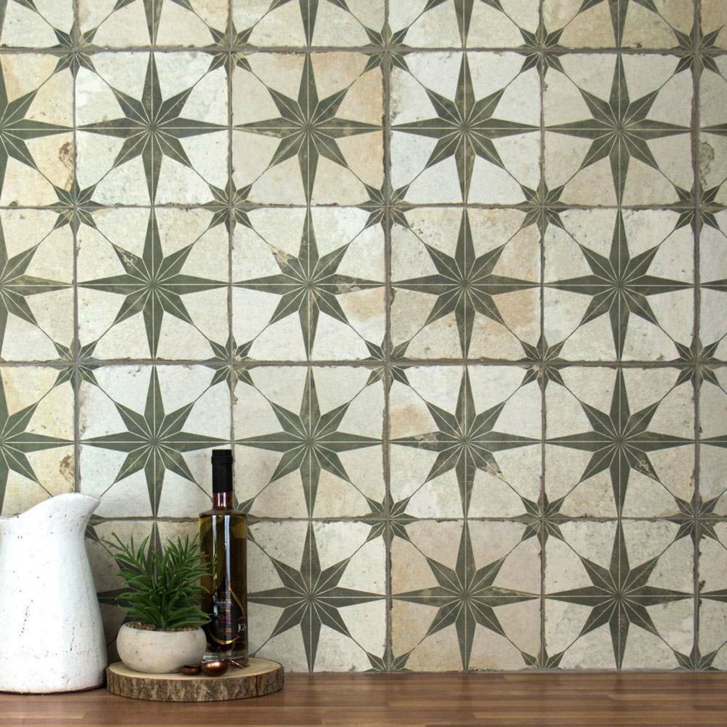 Vintage Moroccan Star Green
