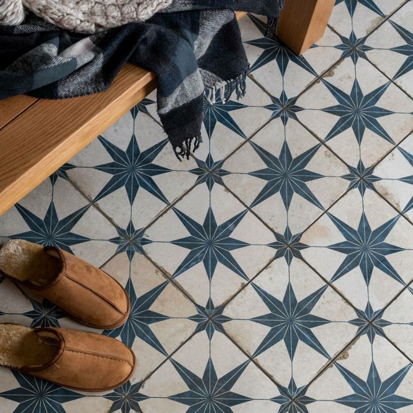 Vintage Moroccan Star Blue