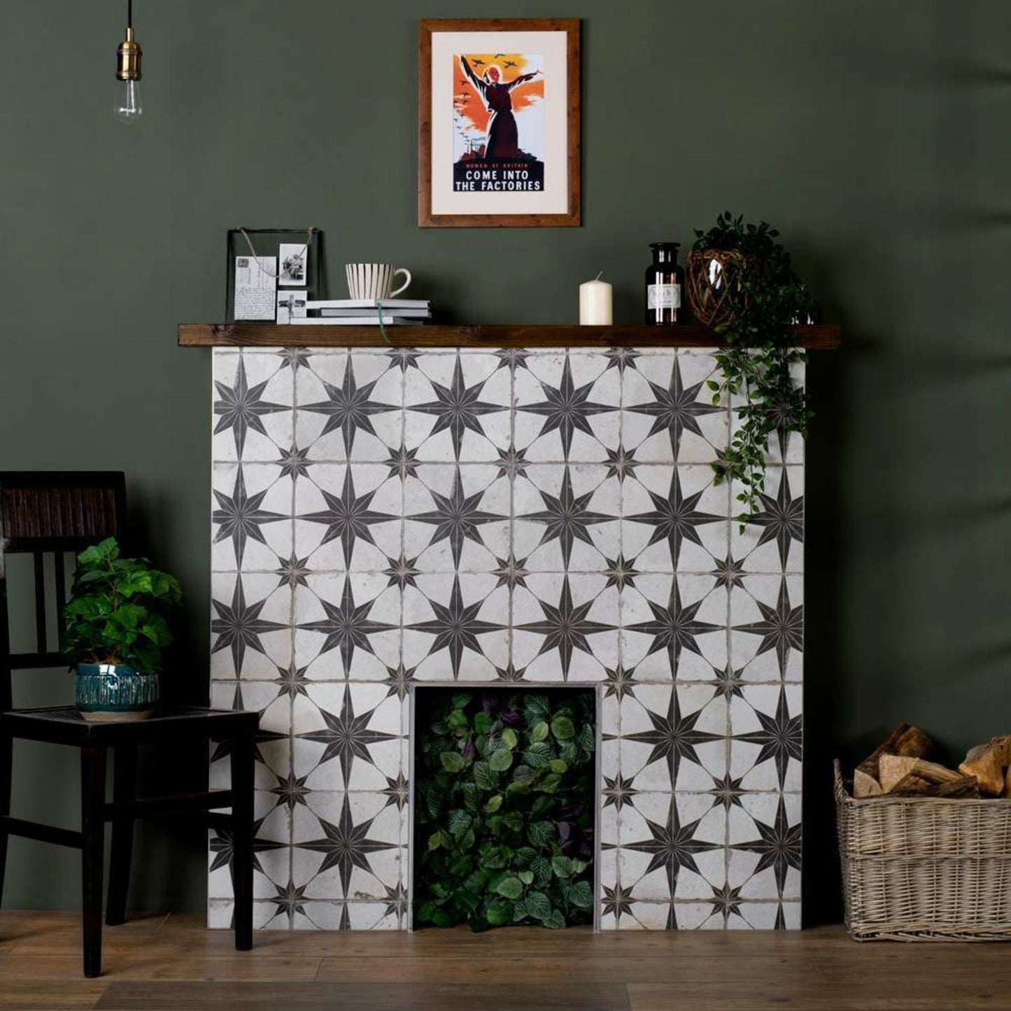 Vintage Moroccan Star Black