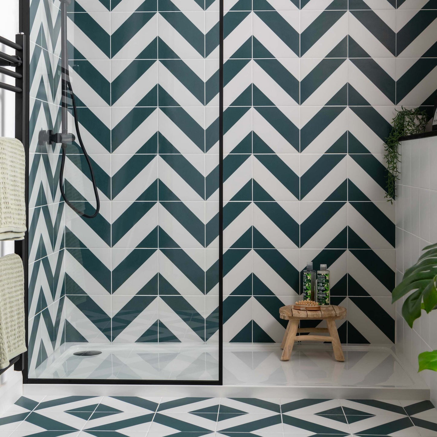 Zebra White & Green