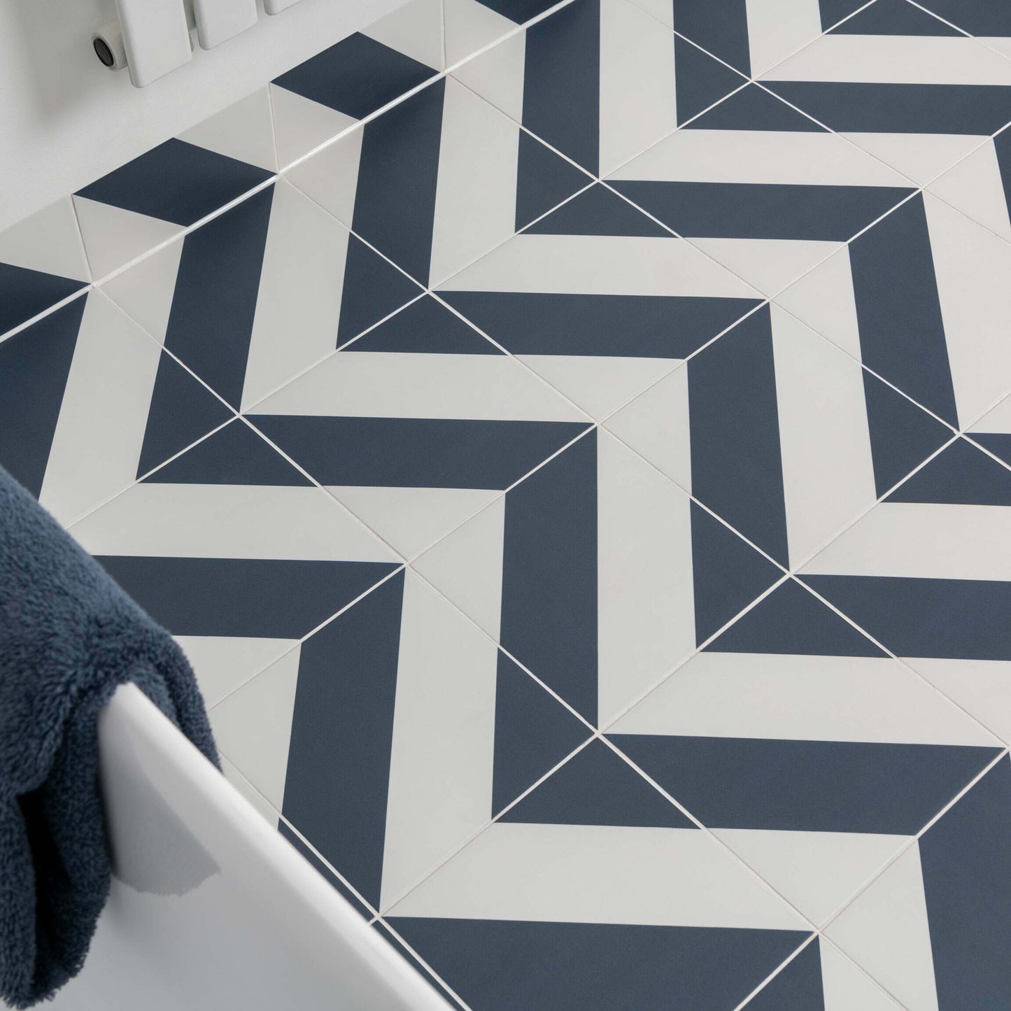 Zebra White & Blue
