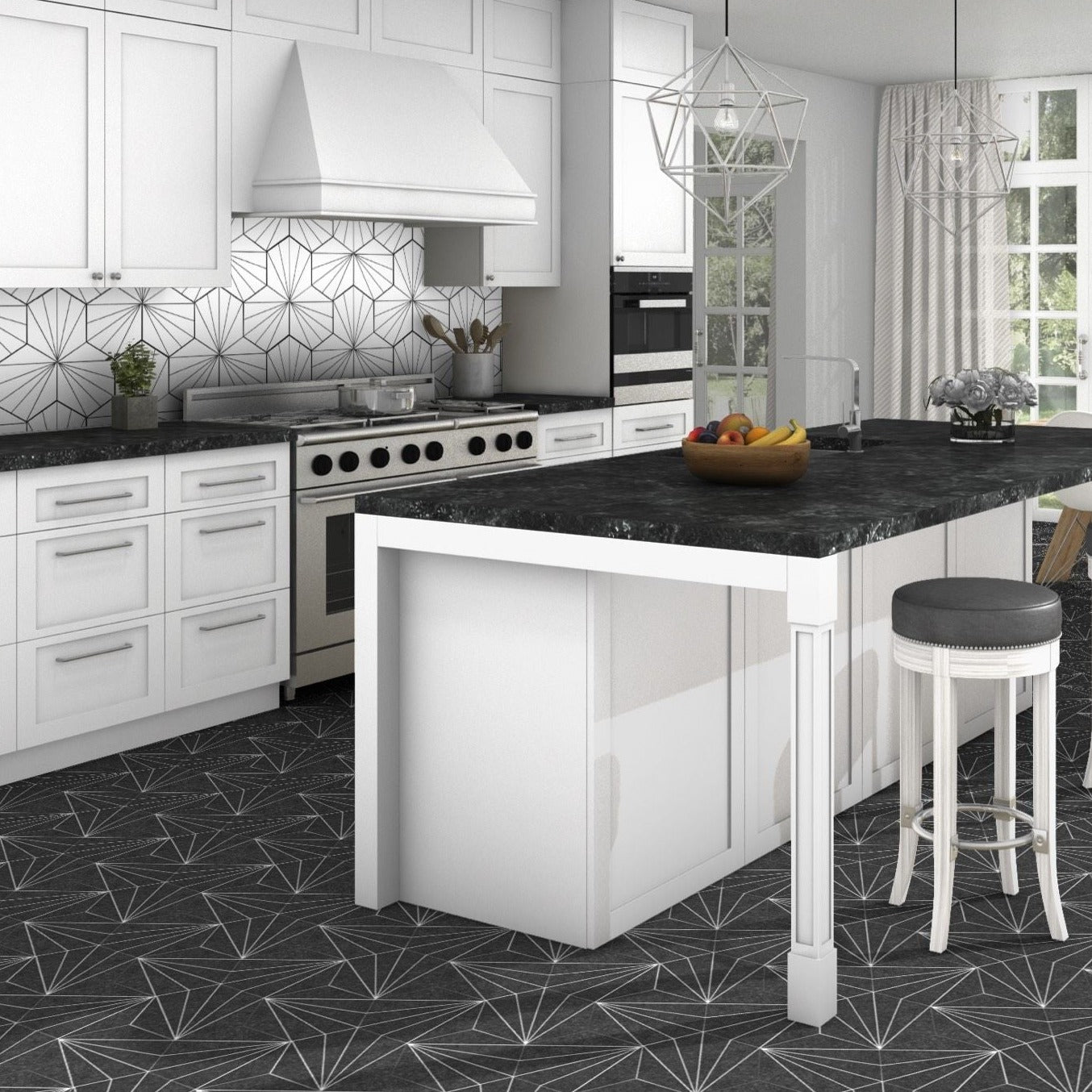 Aster Hexagon Black