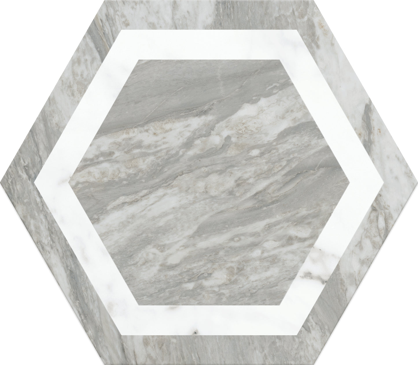 Bardiglio Deco Hexagon