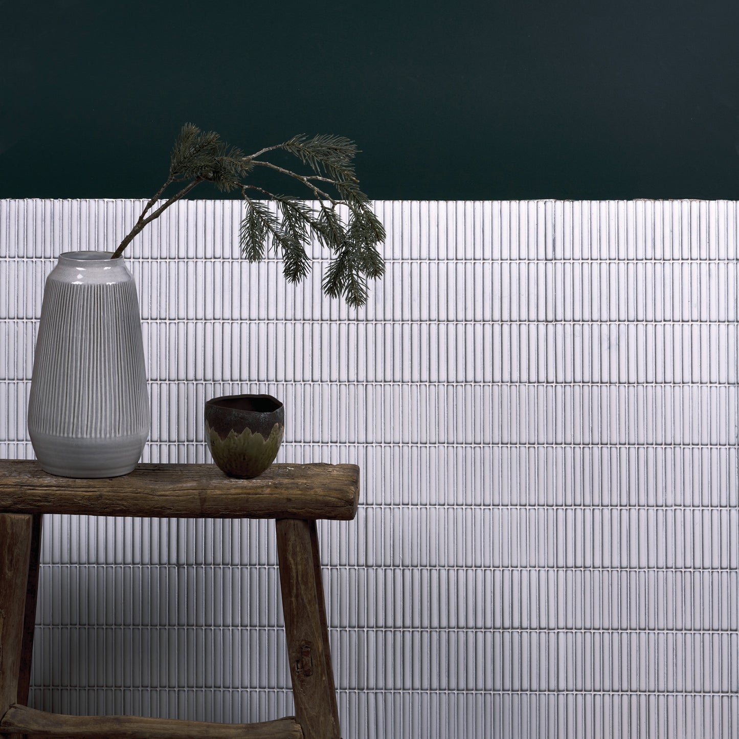 Bamboo Mosaic - White