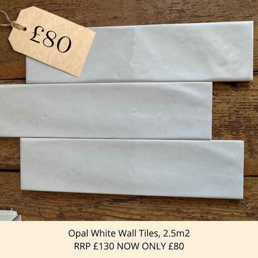 OUTLET Opal Porcelain Tiles - White
