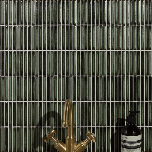 Bamboo Lustre Porcelain Mosaic - Forest