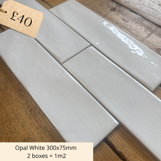 OUTLET Opal Porcelain Tiles - White