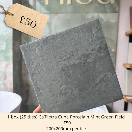 OUTLET Cuba Porcelain Mint Green Field