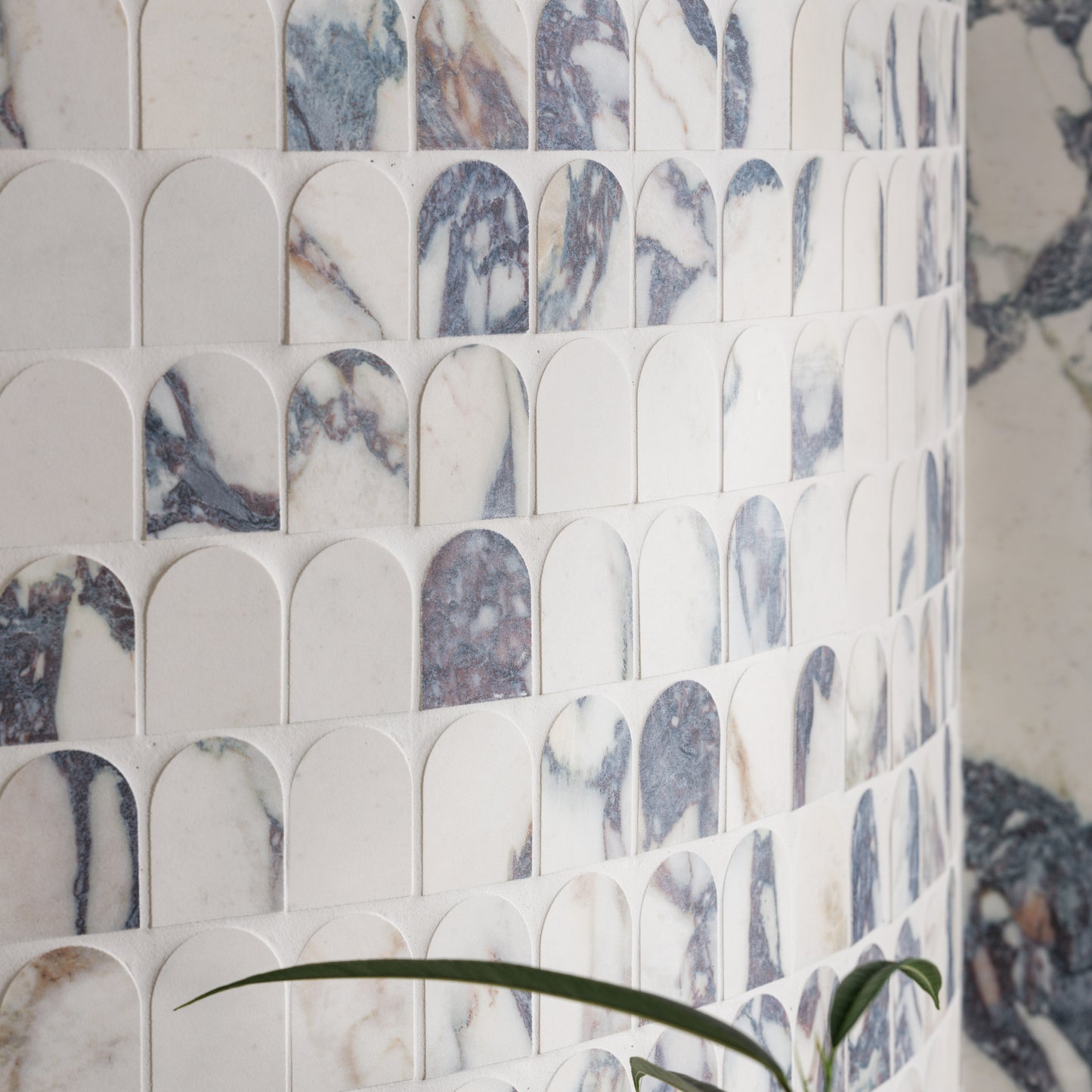 Savoy Novo Porcelain Matt Arch Mosaic