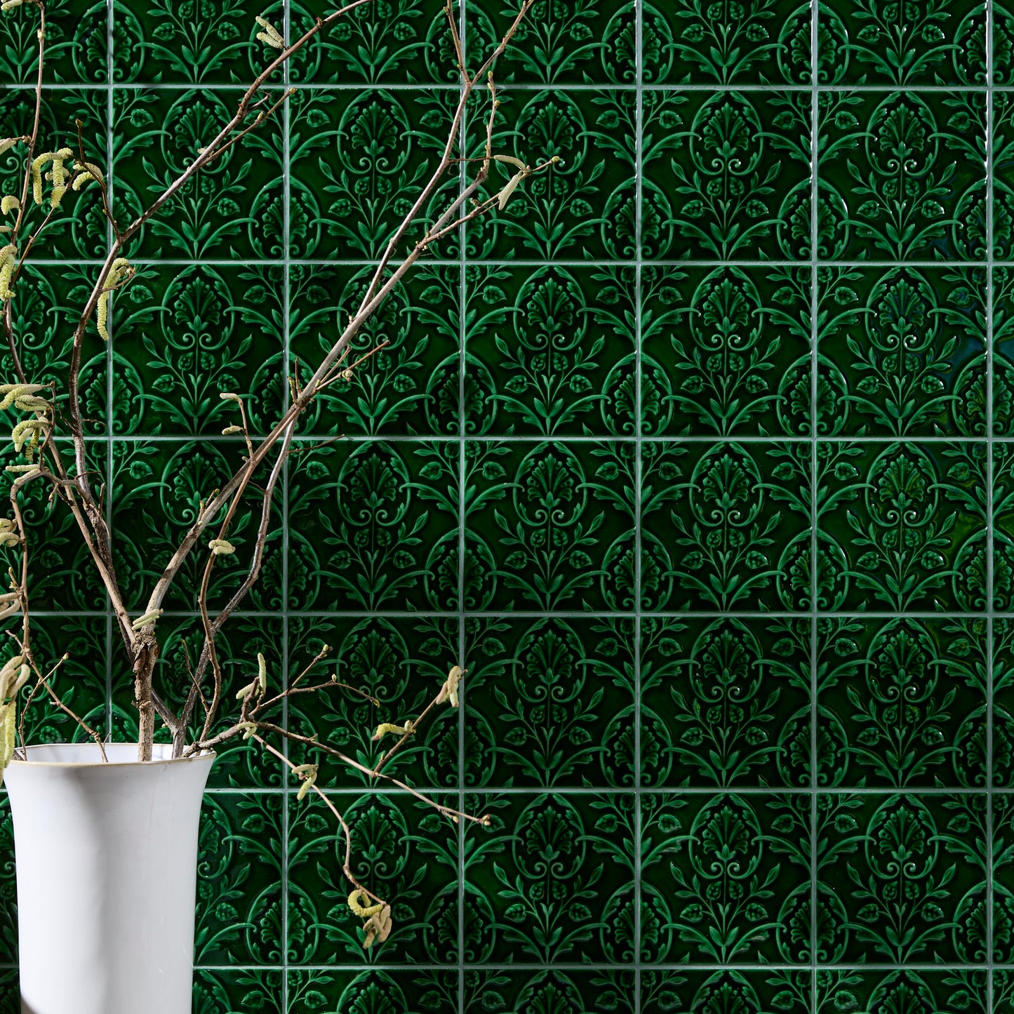 Hampton Court Vines Olive Green
