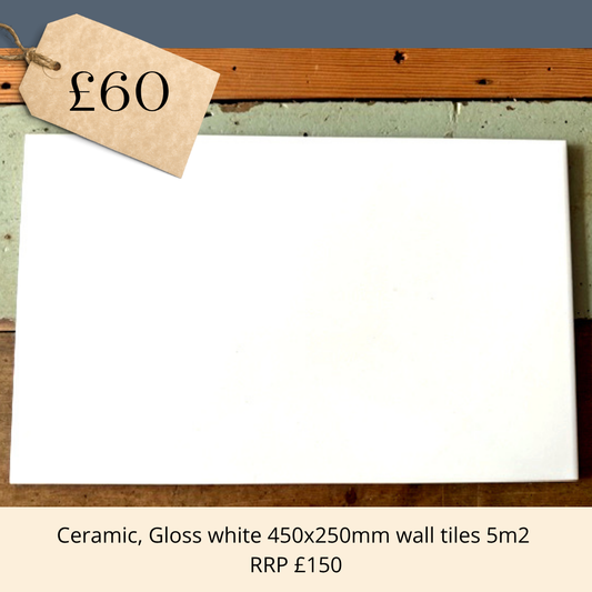 OUTLET 400x250 Ceramic White Wall