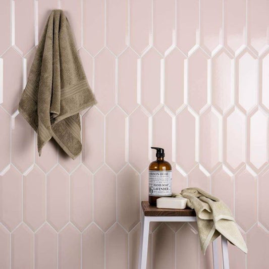 Pickett Bevelled Tiles - Petal Pink