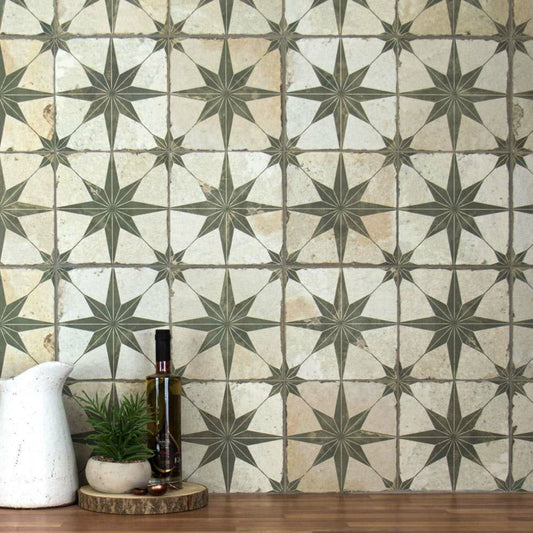 Vintage Moroccan Star Green