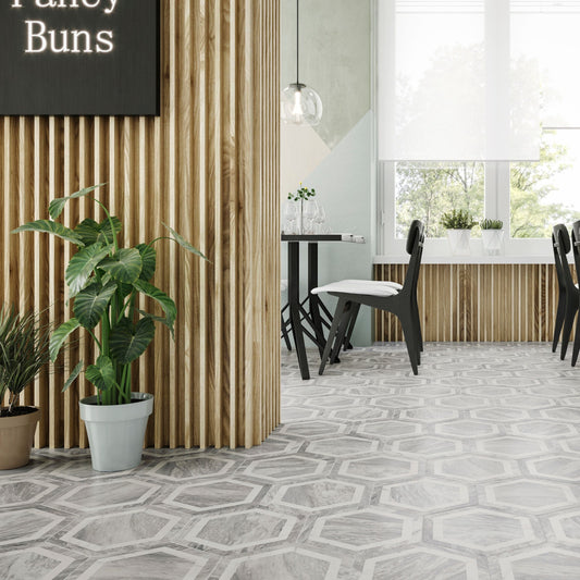 Bardiglio Deco Hexagon